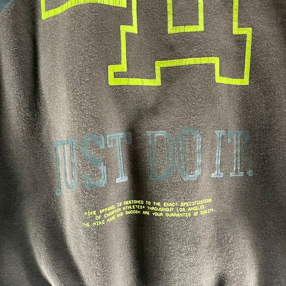 Nike Hoodie Sweatshirt Mens Small Gray Pullover LA California Los Angeles Adult - Picture 14 of 16